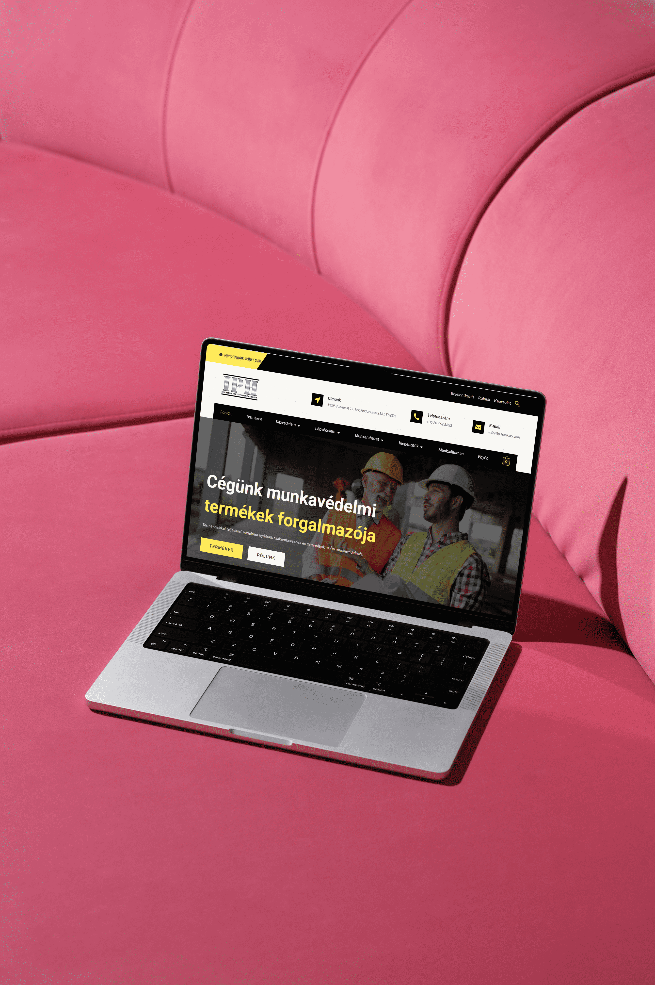 Az Industrial számára készített weboldal